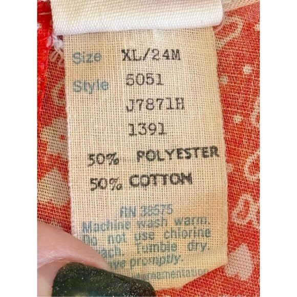 Vintage Toddle Time by JcPenny Toddler Girl’s Holiday Red & White Frilly Dress - Picture 4 of 8